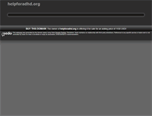 Tablet Screenshot of helpforadhd.org